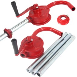 Pompa Manuale a Manovella | Lunghezza Totale 130 cm | Tubo Ø2,5x100 cm | Portata 60 Litri/min